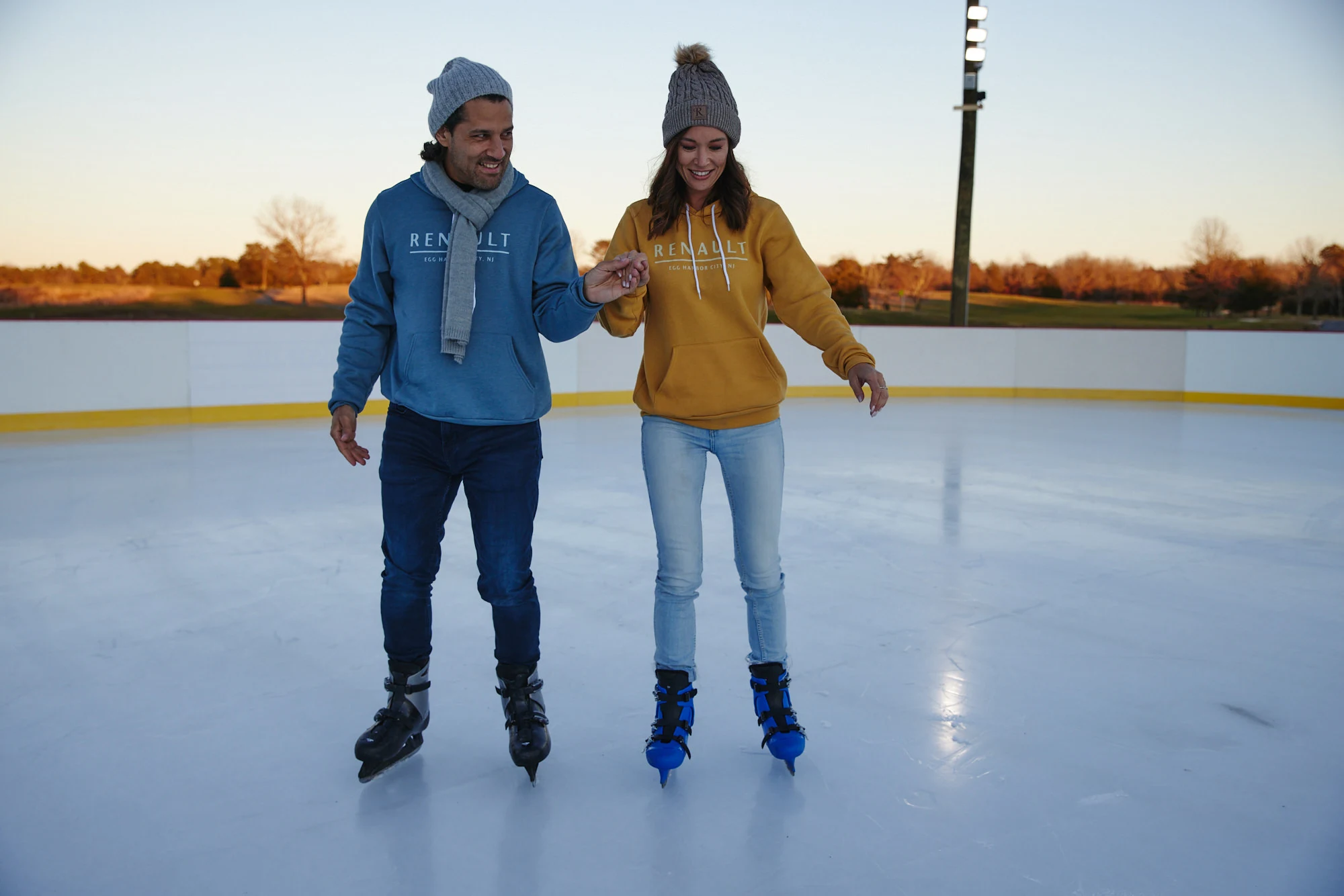 Ice skating rink, igloos and fire pits at Vintner Wonderland at Renault Winery